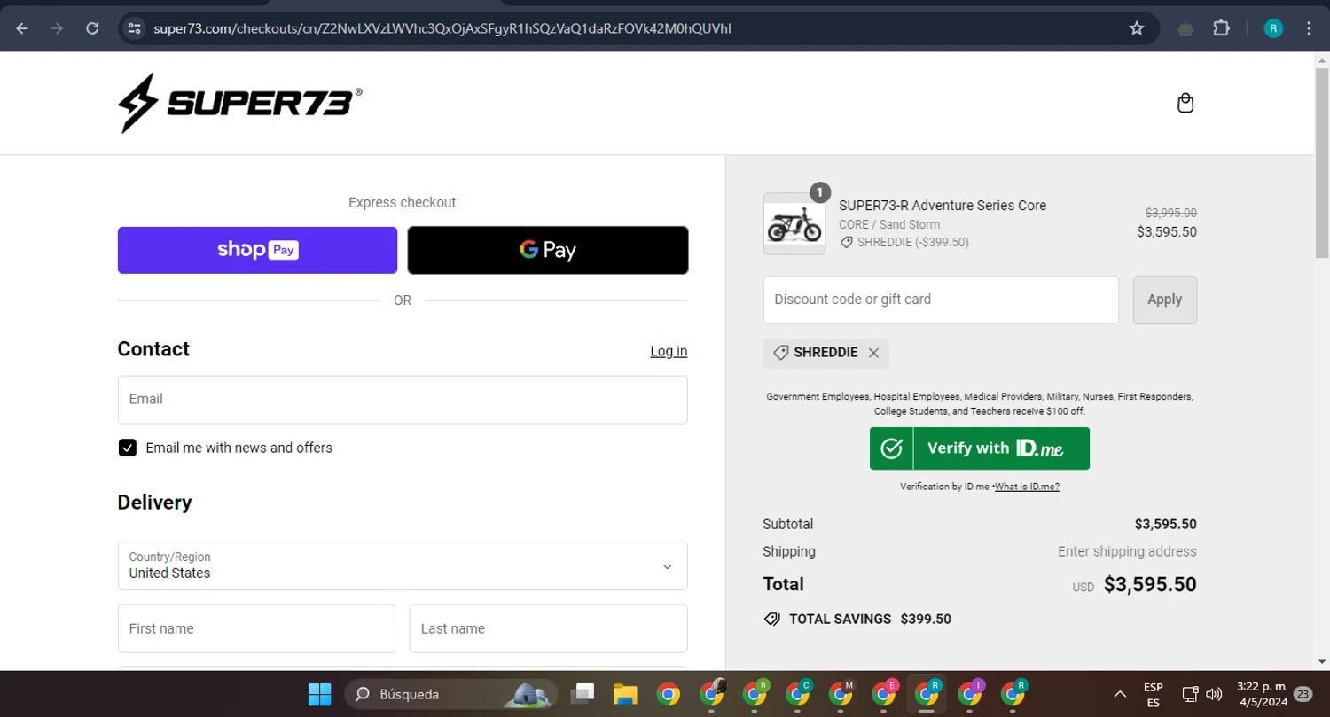 How to apply Super73 coupon code